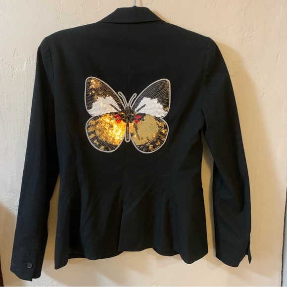 Hipchik Couture Blazer Jacket Sequin Butterfly Size XS/S Approx 2 4 17”x24” - Picture 16 of 16